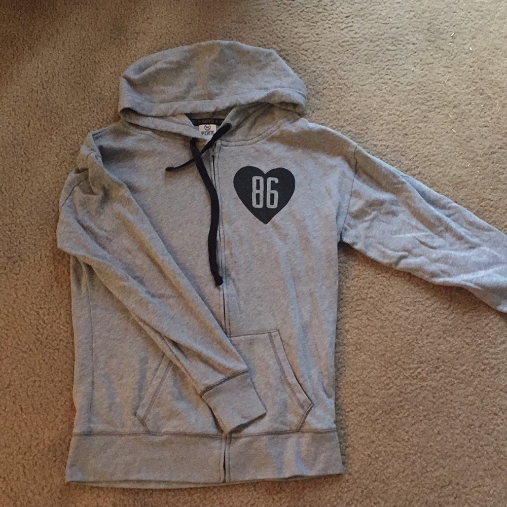 Love pink zip up hoodie